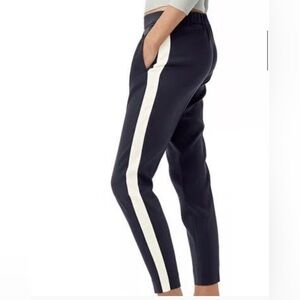 Aritzia Babaton  Conan Pull on Navy Dress Pants with Side stripe.